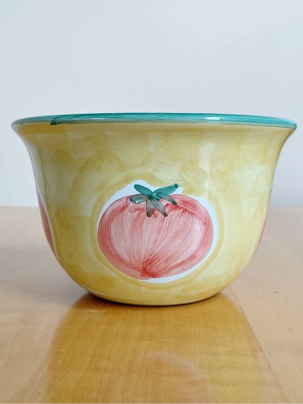 Vintage Pottery Barn Italy Hand Painted Tomato Serving Bowl Tuscan Farmhouse